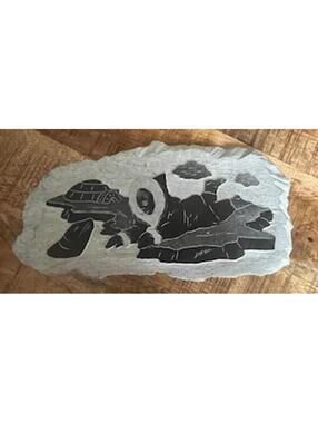 Handmade Inuit Art Stone Carving Plaque